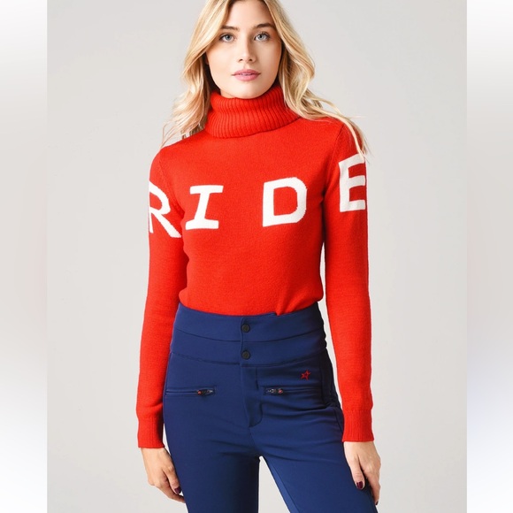 New Perfect Moment Merino Wool Sweater
Turtleneck Red Graphic Ride Size XS - Picture 1 of 6